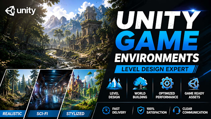 design immersive unity game environments and professional game levels