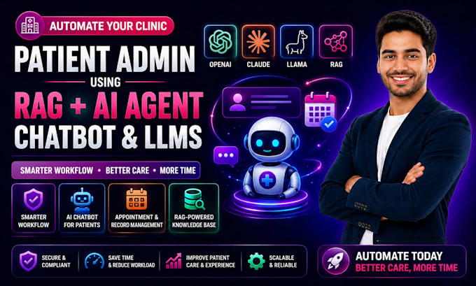 automate your clinic patient admin using rag application chatbot ai agent llms