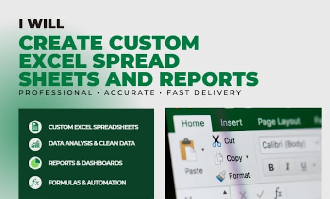 create custom excel spreadsheets and reports