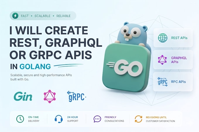build fast golang rest, graphql, grpc apis with react or vue frontend