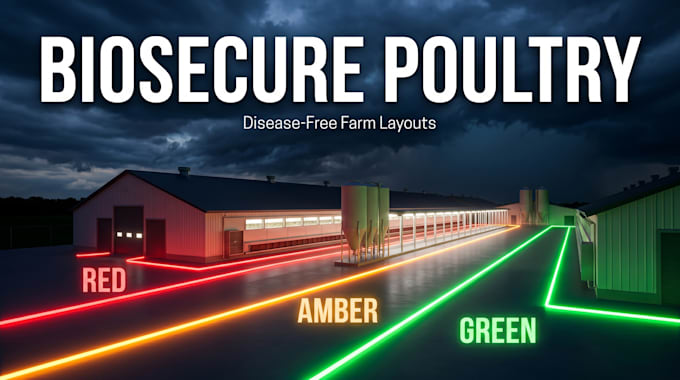 design a biosecure poultry facility and chicken layout