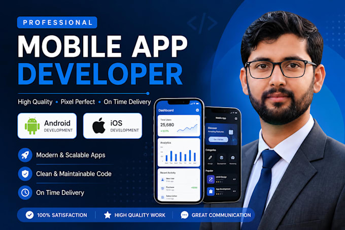 be your cross platform android and ios mobile app developer