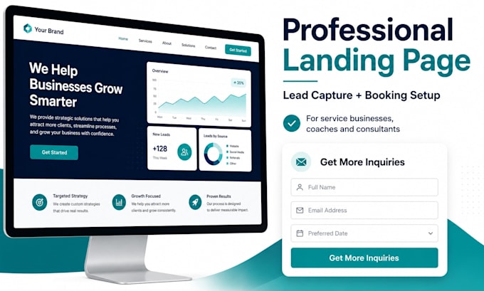 build a landing page with lead capture