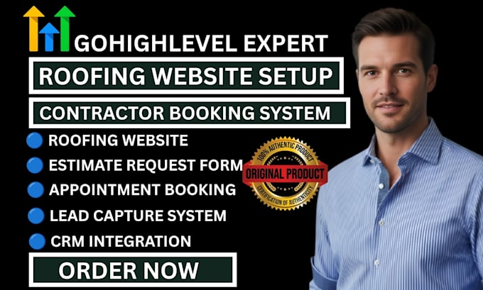 build gohighlevel roofing contractor website and booking system