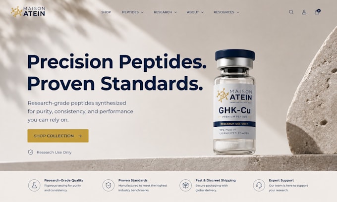 build a peptide website research peptide website woocommerce peptide website