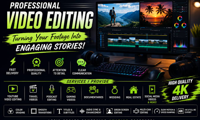 do professional video editing, youtube video editing