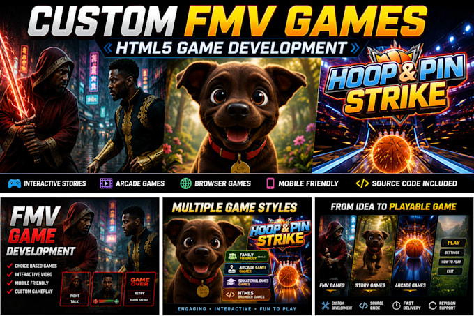 create a custom fmv or HTML using ai video and codex