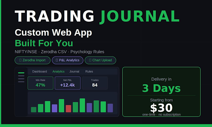 build a custom trading journal web app