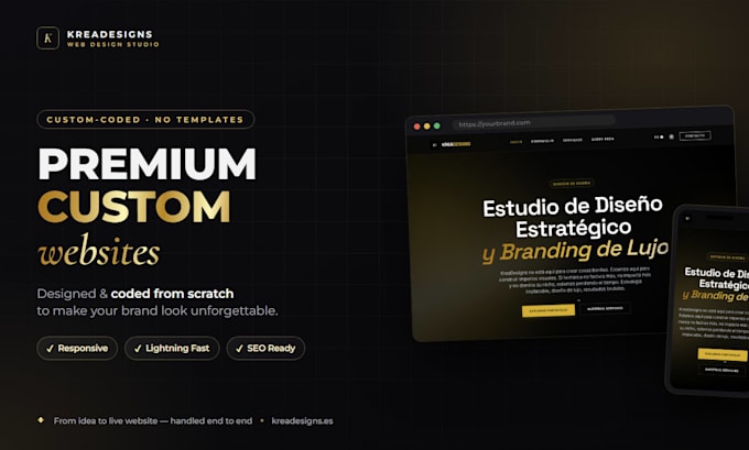 design and build a premium custom coded website or landing page