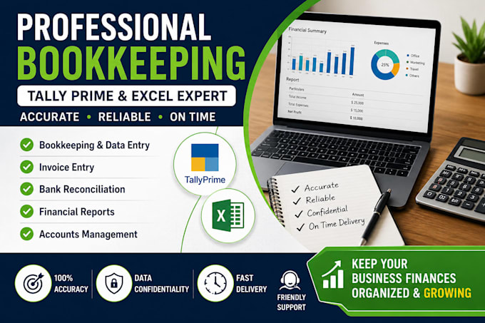 do bookkeeping and accounting in tally prime
