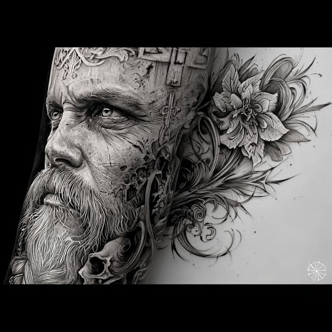 create geometric tattoo design with custom patterns