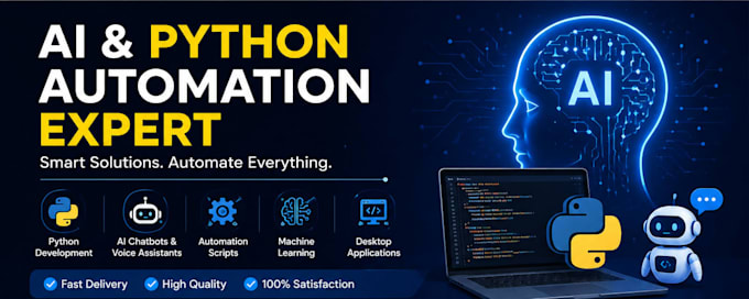 develope ai,ml projects and python automation