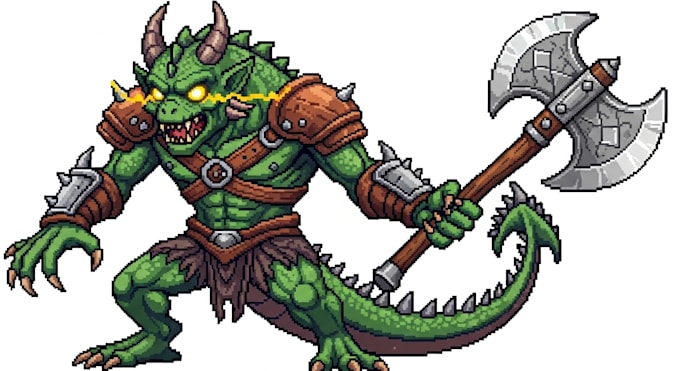 do pixel art monsters or character