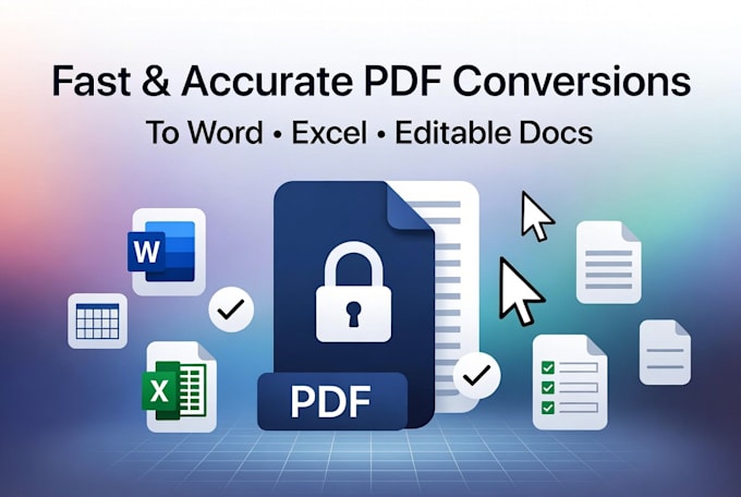 convert PDF to word, excel, and editable documents