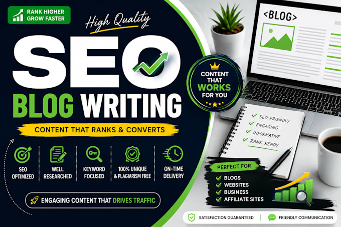 write high quality SEO blog articles and website content