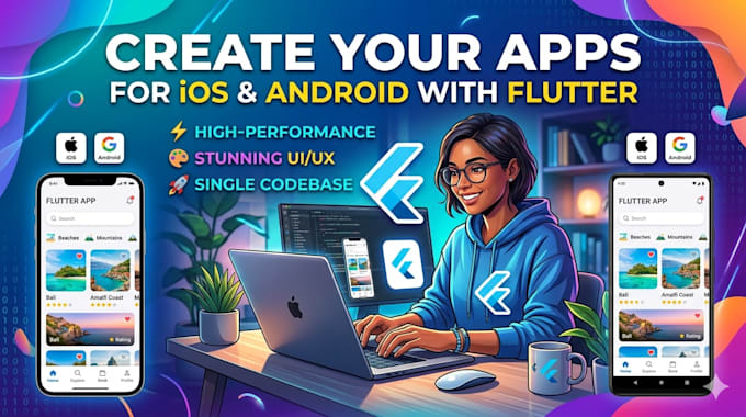 build professional flutter cross platform apps for ios and android