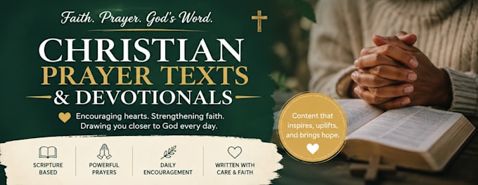 write powerful christian prayer texts, and sermons