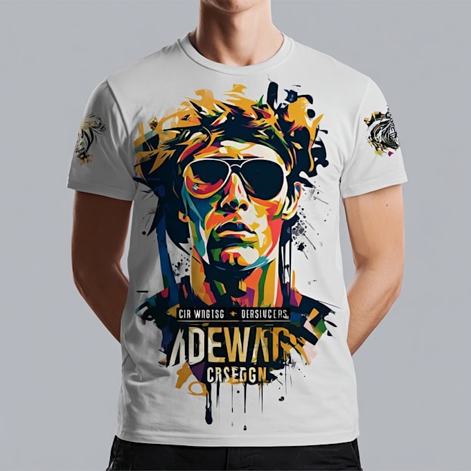 create fantasy warrior t shirt illustration