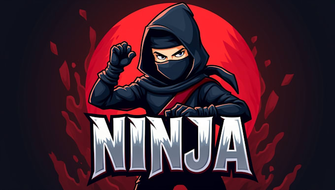 design outstanding ninja warrior mascot logo with unlimited revision