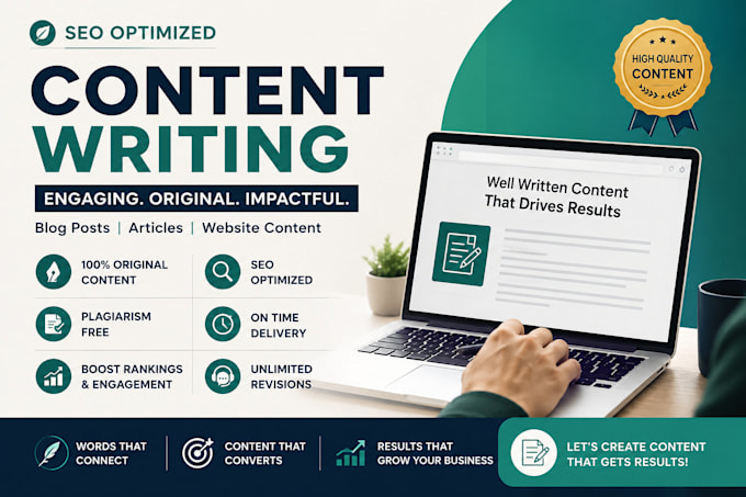 write SEO optimized blog posts and articles for your website