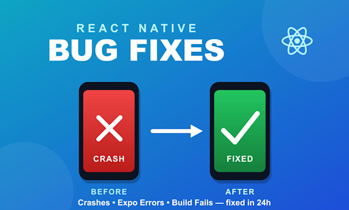 fix your react native app crash, expo error, and build bugs