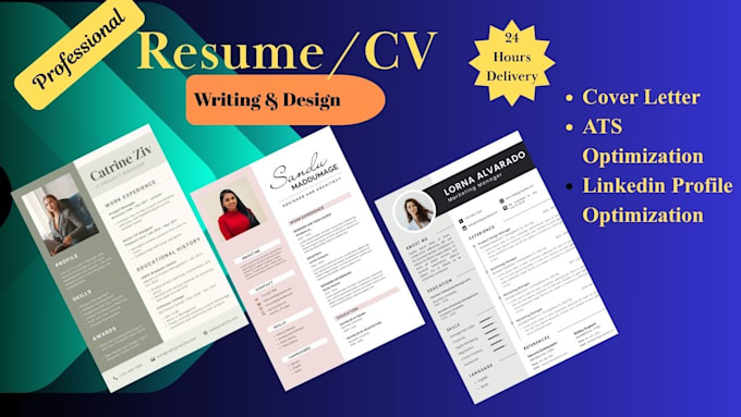design a modern and professional CV resume