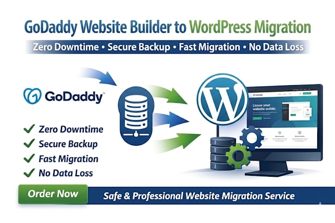 flawlessly migrate your godaddy website to wordpress transfer my website
