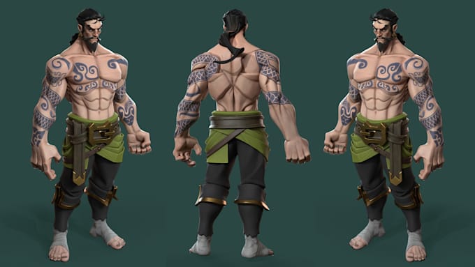 model stylized 3d cartoon character with rigging blender maya 3d animation