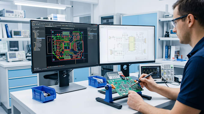 design pcb layout design circuit design solar panel analysis