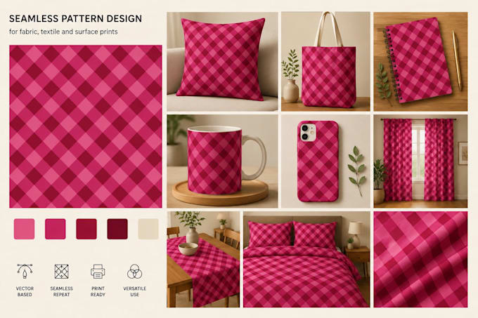 design hand drawn vector seamless patterns for fabric and textile