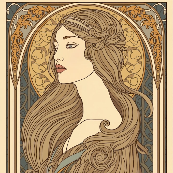 draw anything in art nouveau style