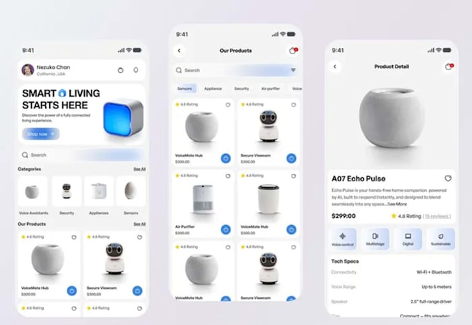 custom product catalog app, ecommerce product listing system and digital catalog