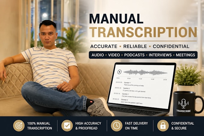 manually transcribe audio and video with high accuracy