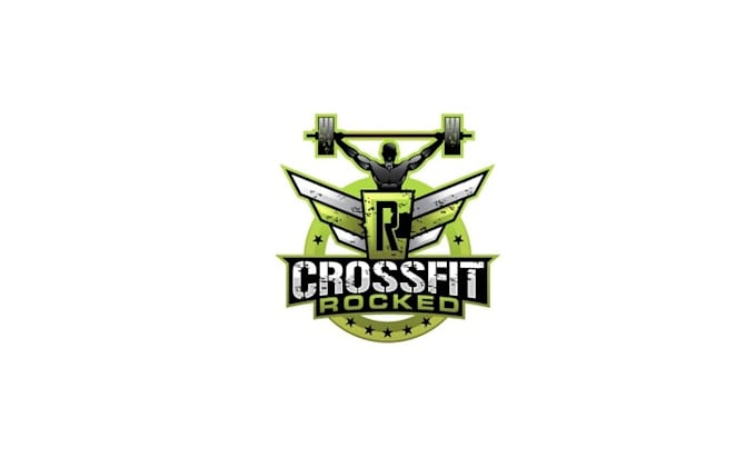 create a powerful and bold logo for crossfit rocked