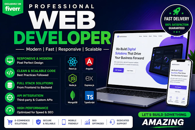 develop a modern website using react angular and nodejs