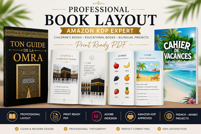create a professional book layout for amazon KDP