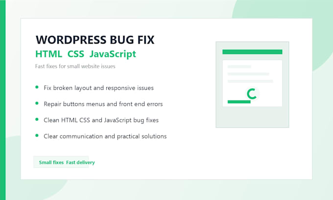 fix html css and javascript bugs on wordpress website