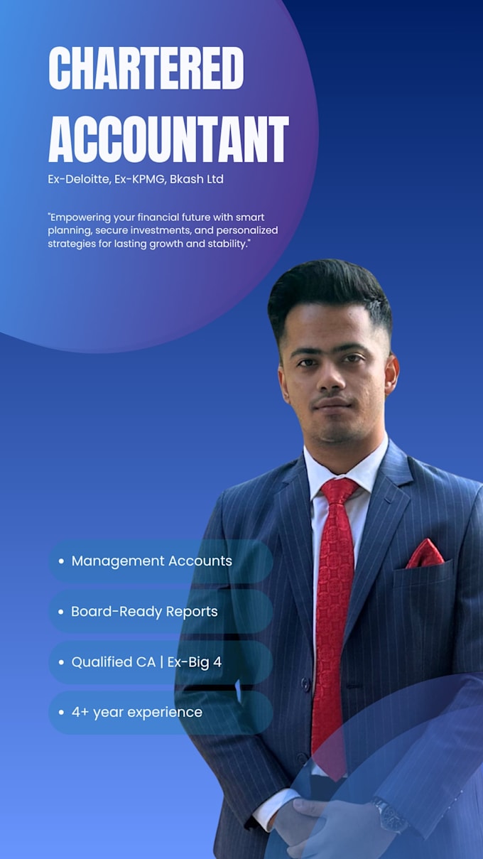 prepare management accounts, budgets, variance analysis and performance reports