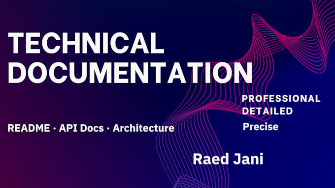 write a professional readme and technical documentation for your github project