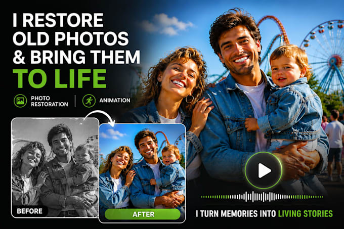 animate and restore old photos into realistic ai video