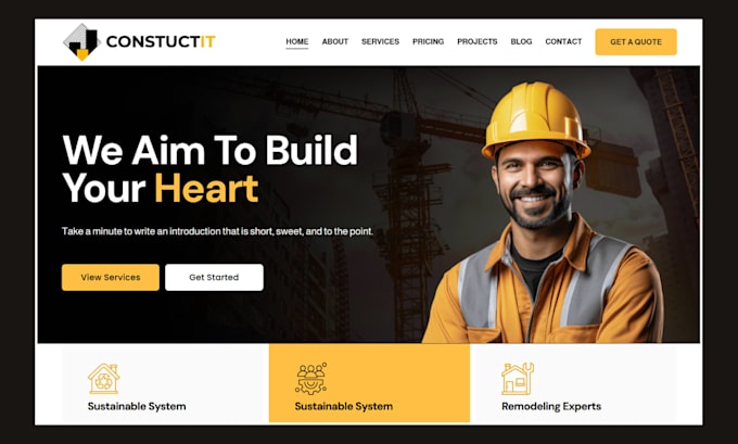 build construction website plumbing website roofing website contractor website