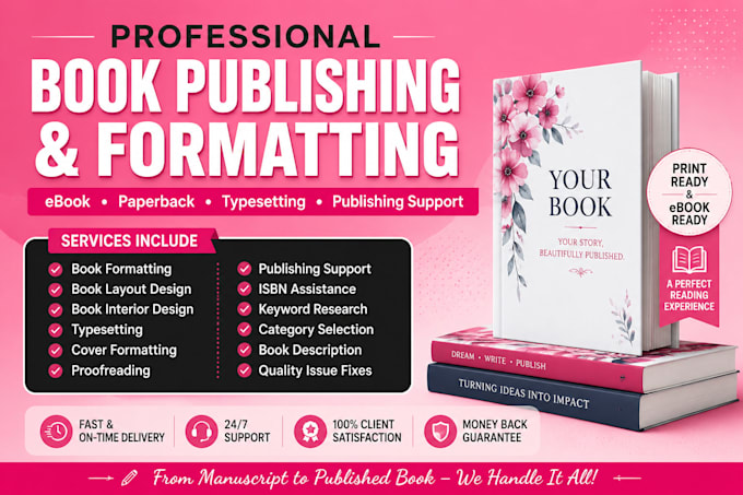 do book formatting, kdp book publishing, paper back, kindle ebook formatting