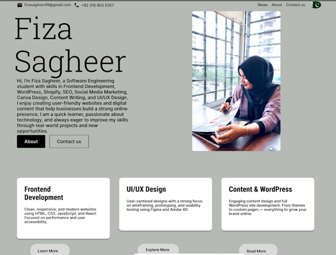 design a modern UI UX website prototype in figma