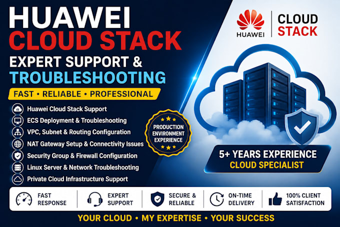 support huawei cloud ecs vpc networking and cloud infrastructure