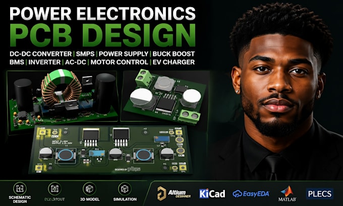 design pcb schematic dc dc converter, smps, power supply pcb, buck boost, bms ev