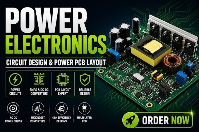 design power electronics circuits and custom power pcb layouts