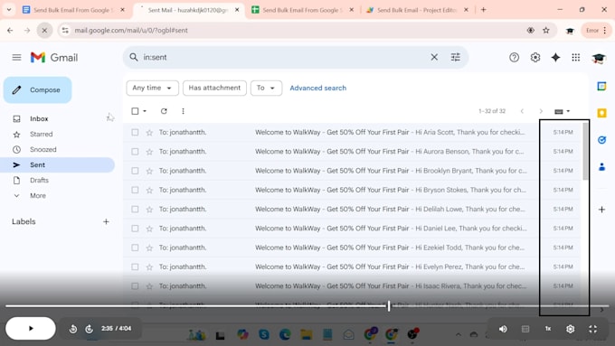 send bulk emails for free using google apps script