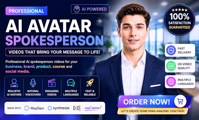 create ai avatar ,ai spokesperson and ai talking person