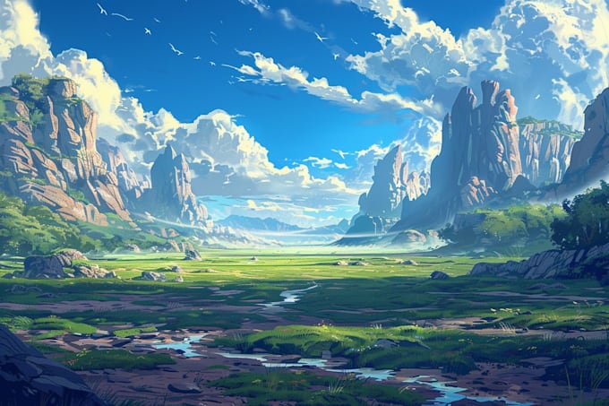 design stunning fantasy landscape