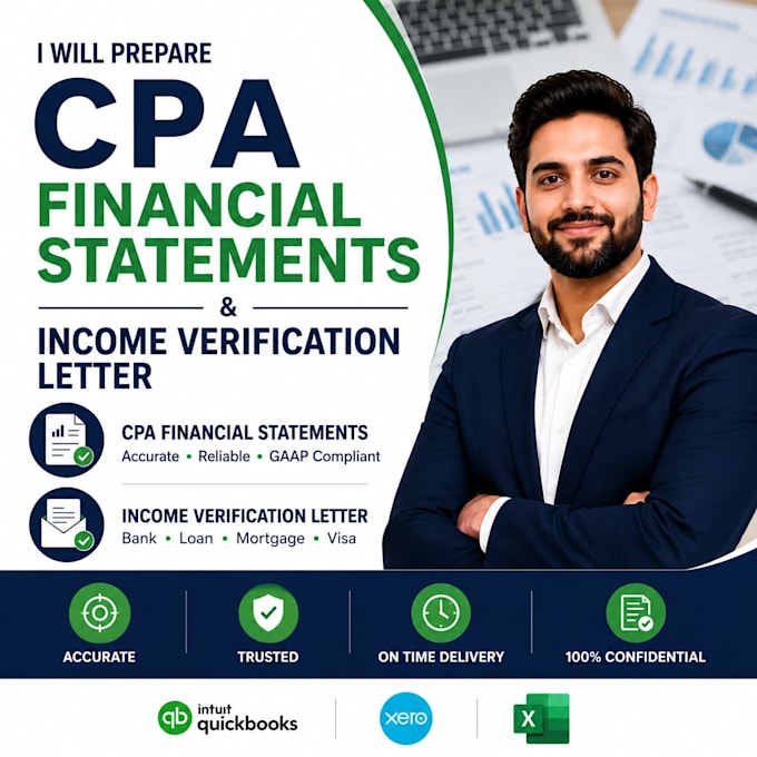 prepare CPA financial statements income verification letter